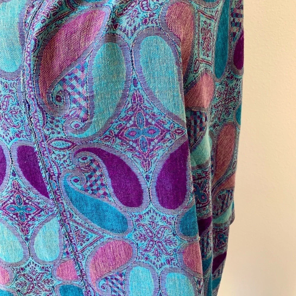 Pashmina fringed Large Scarf cashmere/Silk wine/78